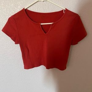 brandy red tee